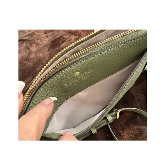 Kate Spade Green Leather Crossbody Bag NWT - Picture 9 of 14